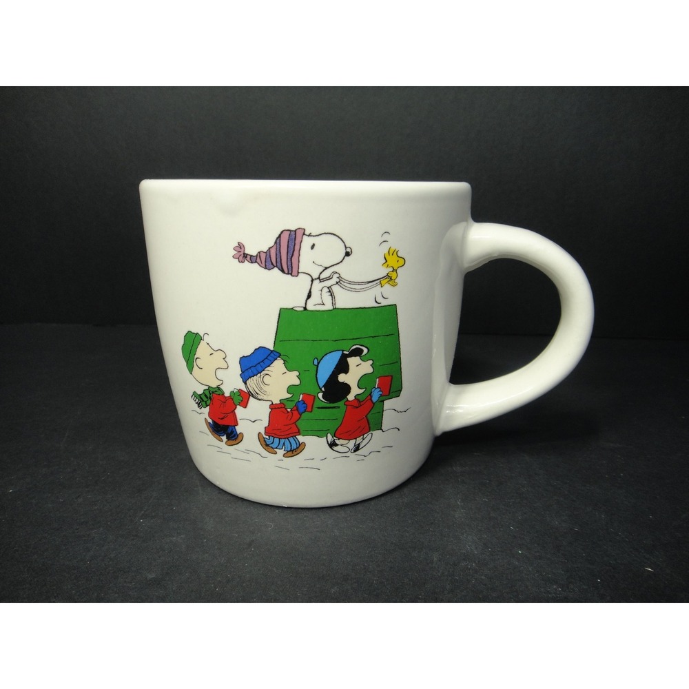 Modern Gourmet Foods Peanuts Christmas Caroling Snoopy Stoneware Mug 2019 White